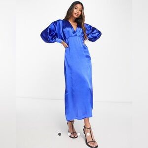 NWT River Island Batwing Satin Midi Dress